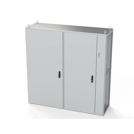 Saginaw Control & Engineering 3 Point Latch with Coinproof/Padlocking Swing Handle Electrical Enclosures, 70.87 in H, 22 in D SCE-TD181806LG